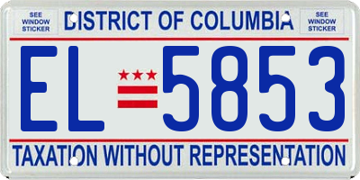 DC license plate EL5853