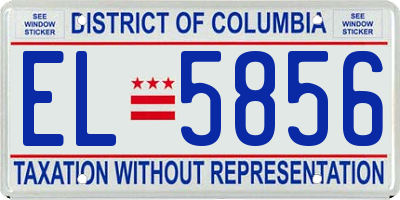 DC license plate EL5856