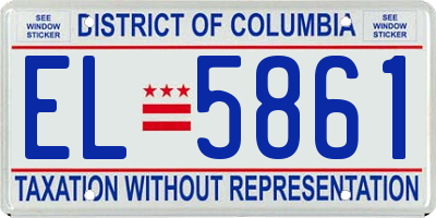 DC license plate EL5861