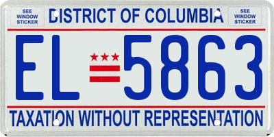 DC license plate EL5863