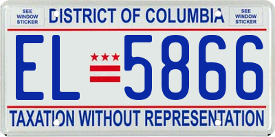 DC license plate EL5866