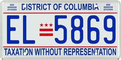 DC license plate EL5869