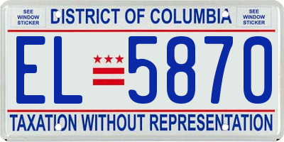 DC license plate EL5870