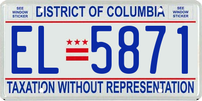 DC license plate EL5871