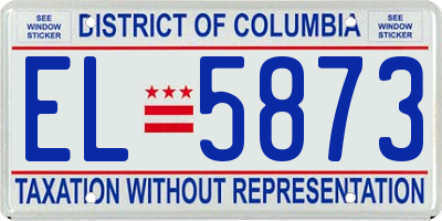 DC license plate EL5873