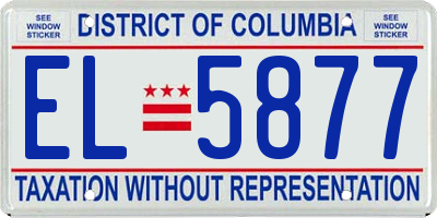 DC license plate EL5877