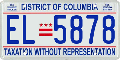 DC license plate EL5878