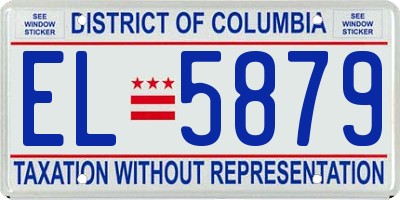 DC license plate EL5879