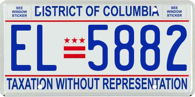 DC license plate EL5882