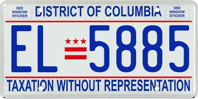 DC license plate EL5885