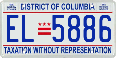 DC license plate EL5886