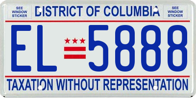 DC license plate EL5888