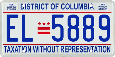 DC license plate EL5889