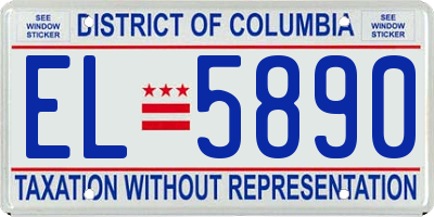 DC license plate EL5890