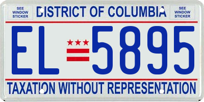 DC license plate EL5895