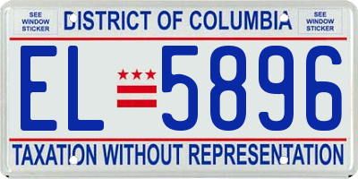 DC license plate EL5896