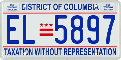 DC license plate EL5897