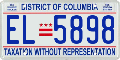 DC license plate EL5898