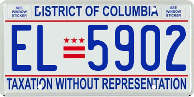 DC license plate EL5902