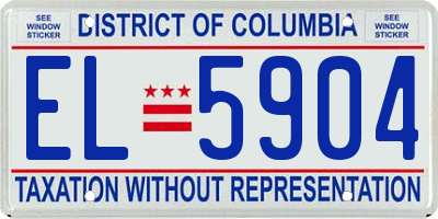 DC license plate EL5904