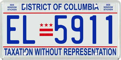 DC license plate EL5911