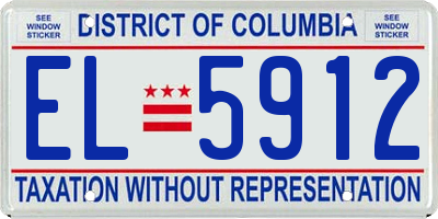 DC license plate EL5912