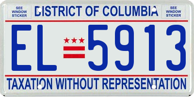 DC license plate EL5913
