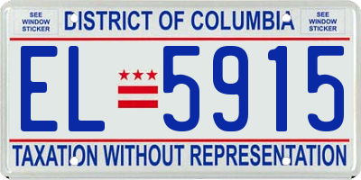 DC license plate EL5915