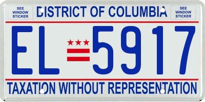 DC license plate EL5917