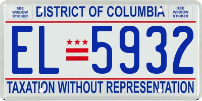 DC license plate EL5932