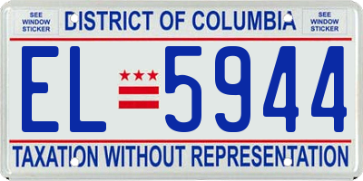 DC license plate EL5944