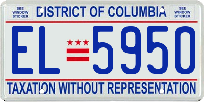 DC license plate EL5950