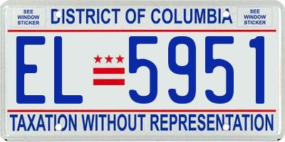 DC license plate EL5951