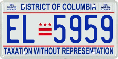 DC license plate EL5959