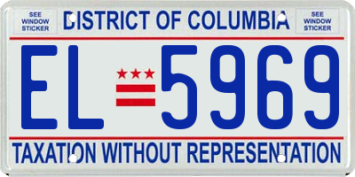 DC license plate EL5969