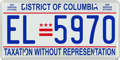 DC license plate EL5970