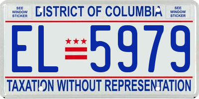 DC license plate EL5979