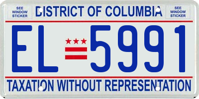 DC license plate EL5991