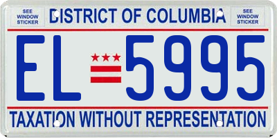 DC license plate EL5995