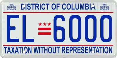 DC license plate EL6000