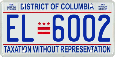 DC license plate EL6002