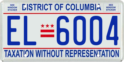 DC license plate EL6004