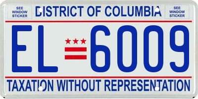 DC license plate EL6009