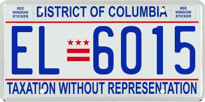 DC license plate EL6015