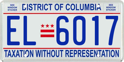 DC license plate EL6017