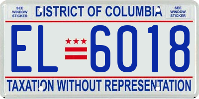 DC license plate EL6018