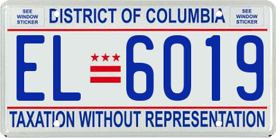 DC license plate EL6019