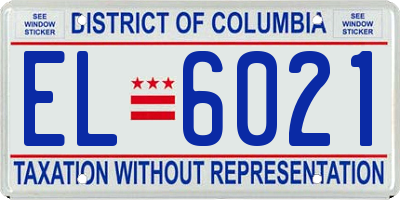 DC license plate EL6021