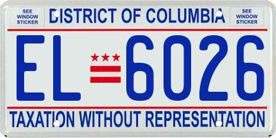 DC license plate EL6026