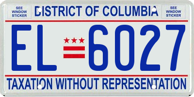 DC license plate EL6027